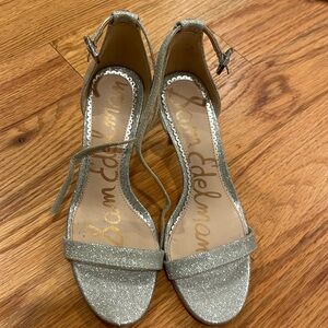 Sam Edelman silver sparkle high heels